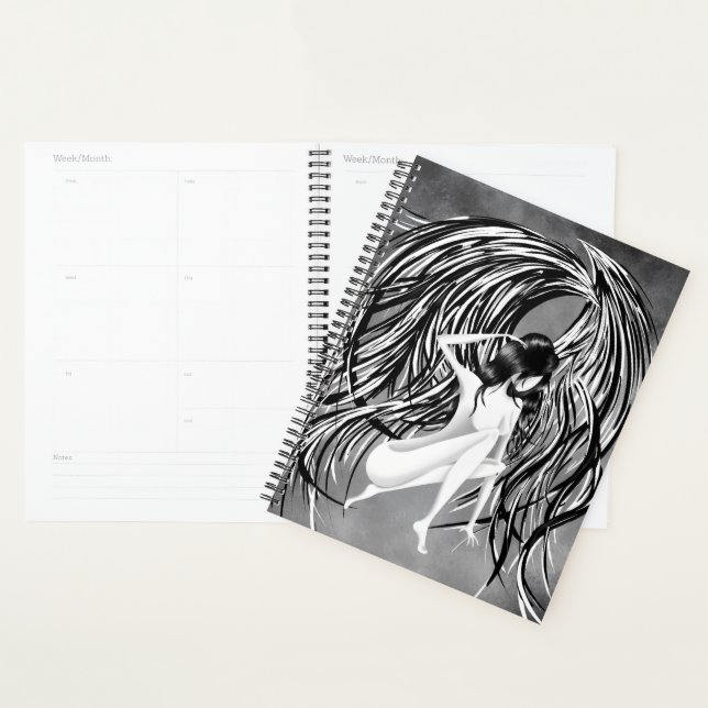 Gefallener Engel Grau Monochrom  Planer (Anzeige)