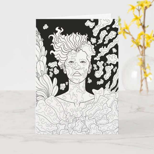 Gefallener Engel Karte (Gelbe Blume)