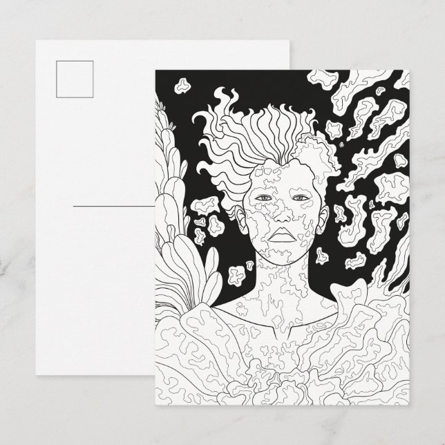 Gefallener Engel Postkarte (Vorne/Hinten)