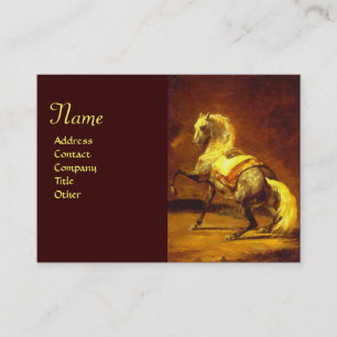 GEFALLENES GRAUSHORSE-Monogramm Visitenkarte