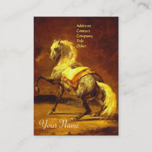 GEFALLENES GRAUSHORSE-Monogramm Visitenkarte