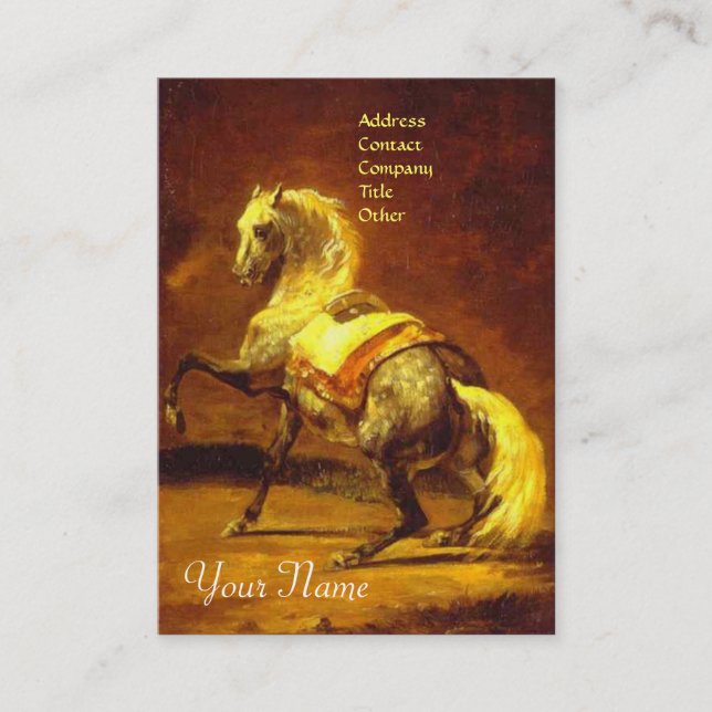 GEFALLENES GRAUSHORSE-Monogramm Visitenkarte (Vorderseite)