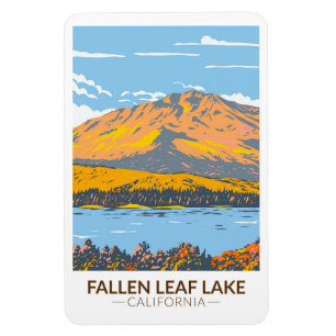 Gefallenes Leaf Lake California im Herbst Vintag Magnet