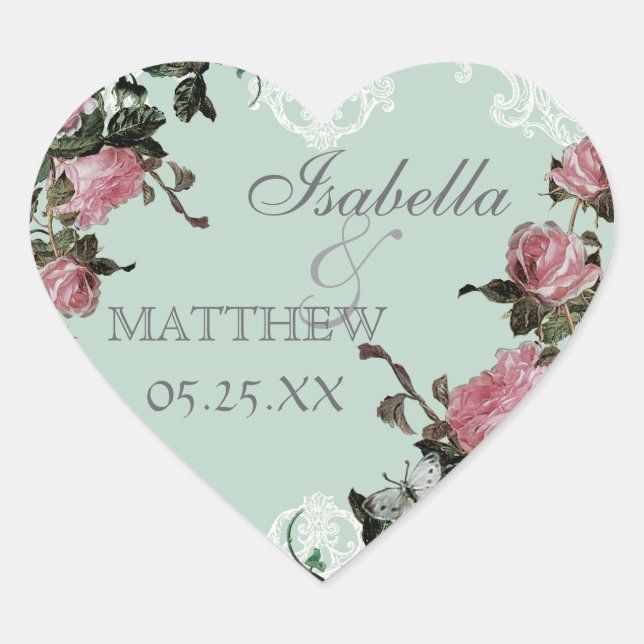 Gefällige Sticker oder Siegel, Trellis Rose Vintag (Vorderseite)