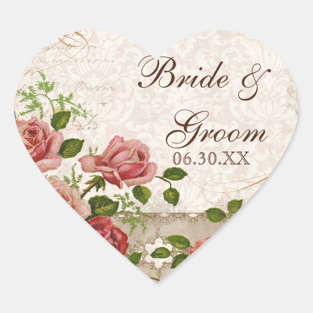 Gefällige Sticker oder Siegel, Trellis Rose Vintag (Vorderseite)