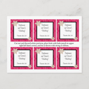 Gefällige Tags Rosa und Schwarze Wilde Blume Postkarte