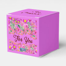 Gefälligkeit Box Cube2(Pink Blume Mix) RFPMDesign