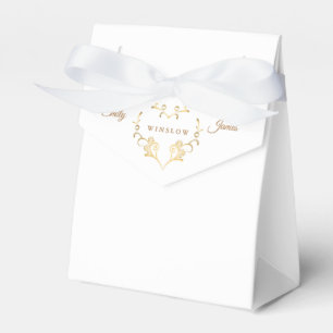 Gefälligkeit Box-Extravagantes Goldenes Herz Geschenkschachtel