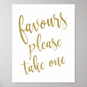 Gefälligkeiten Bitte nehmen Sie ein Glitter 8x10 H Poster