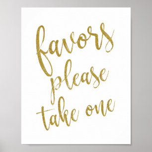 Gefälligkeiten Bitte nehmen Sie ein Glitter 8x10 H Poster