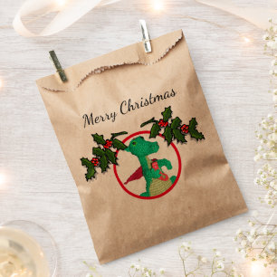 Gefälligkeits-Tasche - Fotokreis mit Stechpalmenzw Geschenktütchen