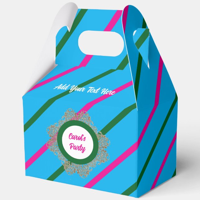 Gefälligkeitsbox 5 Blue (Pink Green) RFPMDesign ©️ Geschenkschachtel (Vorderseite)
