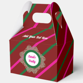 Gefälligkeitsbox 5 Burgundy(Pink Green) RFPMDesign Geschenkschachtel