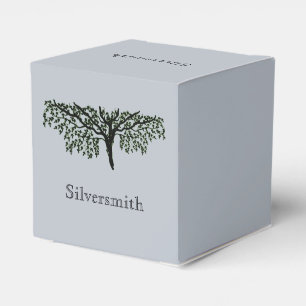 Gefälligkeitsbox - Familienstamm mit Name Geschenkschachtel