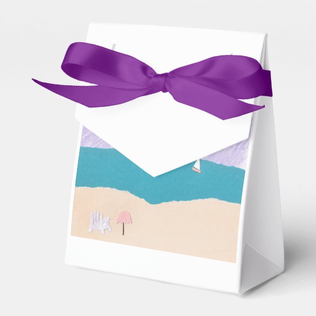Gefälligkeitsbox mit Beach Scene Geschenkschachtel (Vorderseite)