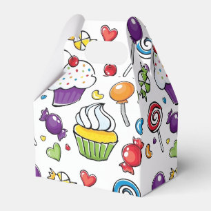 Gefälligkeitsbox - Süße Cupcakes Geschenkschachtel