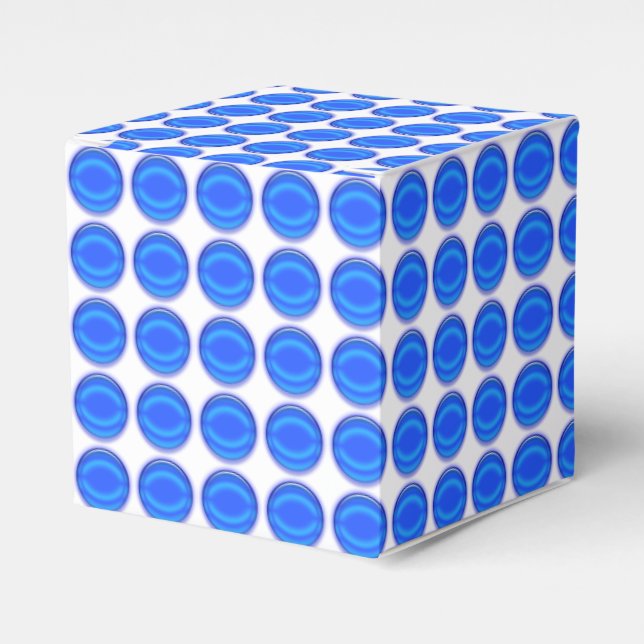 Gefälligkeitsbox - Zeilen oder blaue Punkte Geschenkschachtel (Vorderseite)
