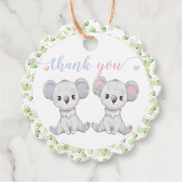 Gefälligkeitstags für das Party Koala Gender Revea Geschenkanhänger