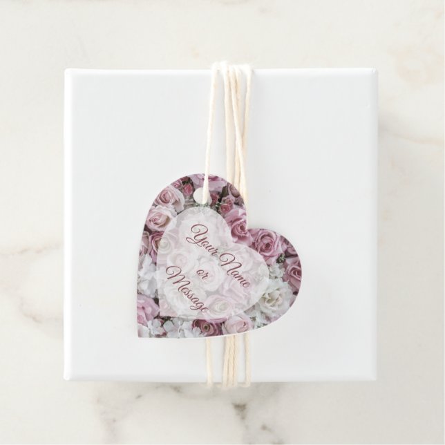 Gefälligkeitstags - Viktorianische Rose Collage Geschenkanhänger (Beispiel)