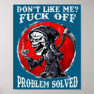 Gefällt Aus Problem Gelöst Totenkopf Poster