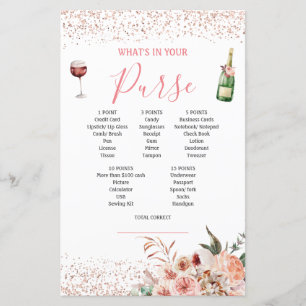 Gefällt der Liebe Rosa Brautparty Purse Game