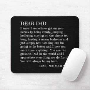 Gefällt mir Vater Brief von Tochter individuell an Mousepad