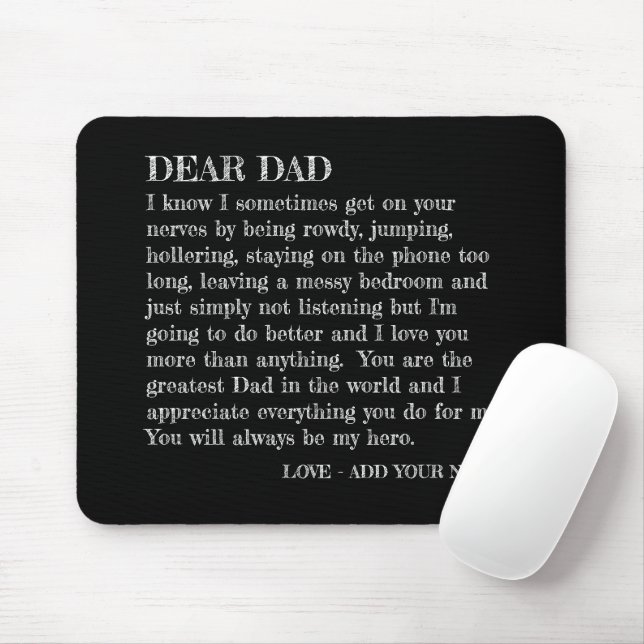 Gefällt mir Vater Brief von Tochter individuell an Mousepad (Mit Mouse)