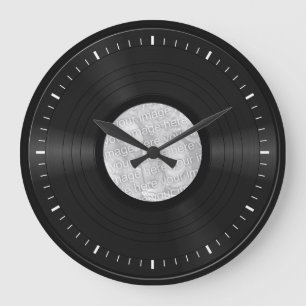 Gefälschte benutzerdefinierte Vinyl-Schallplatte Große Wanduhr