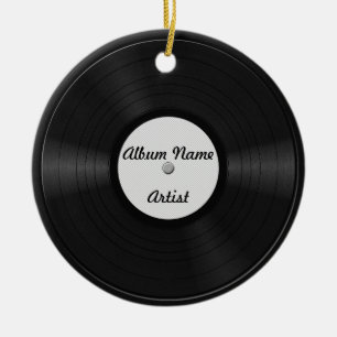 Gefälschte benutzerdefinierte Vinyl-Schallplatte K Keramik Ornament