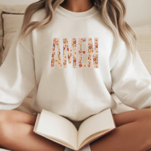 Gefälschte gestickte florale christliche Sweatshir Sweatshirt