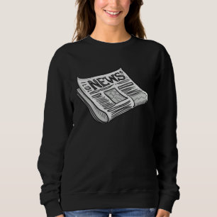Gefälschte Nachrichten Zeitungskiosk Brief Sweatshirt