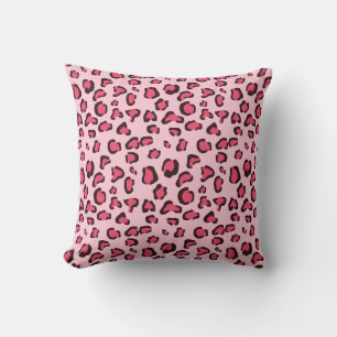 Gefälschter Rosa Leopardenprint Kissen