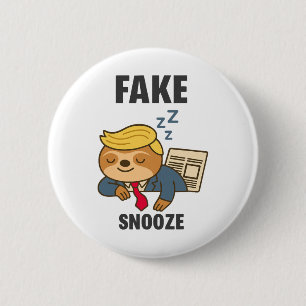 Gefälschter Schlaf Lustiger Trump Faultier Button