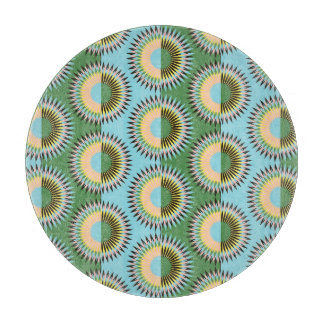 Gefaltene Blume: Retroblau-grün. Schneidebrett