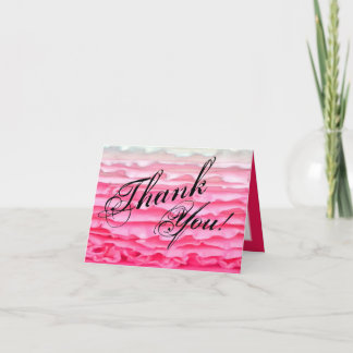 Gefaltet danke, Ombre Streifen-Rosa-Zuckerguss zu Dankeskarte