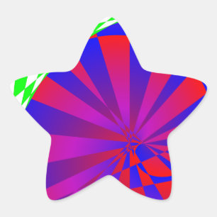 Gefaltete Abmessungen von Kenneth Yoncich Stern-Aufkleber