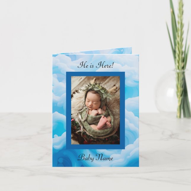 Gefaltete Ankündigungskarte Ankündigung (Vorderseite)