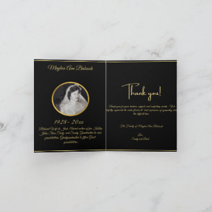 Gefaltete Dankeskarte