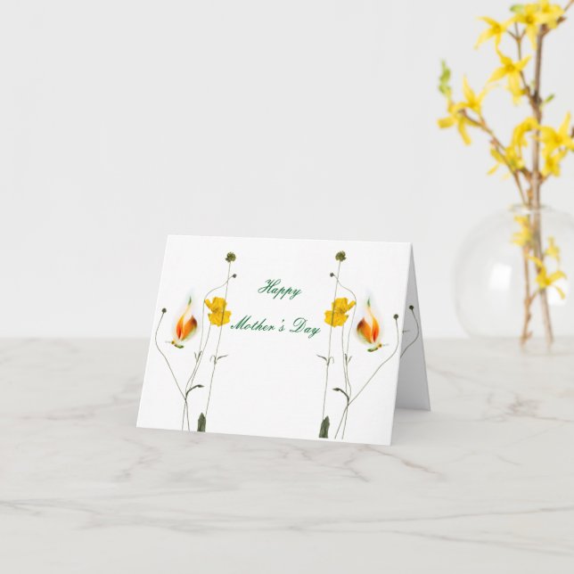 Gefaltete Grußkarte Karte (Gelbe Blume)
