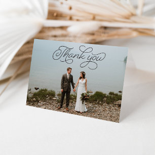 Gefaltete Hochzeit Danke Karte