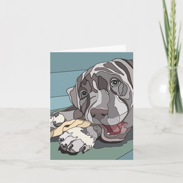 Gefaltete Mitteilungskarte (Vorderseite)