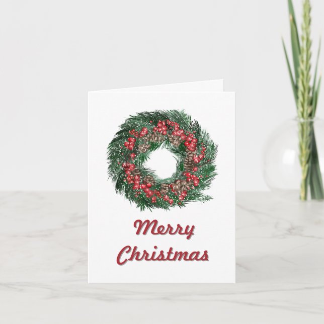 Gefaltete Weihnachtskarte Feiertagskarte (Vorderseite)