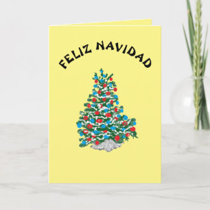 Gefaltete Weihnachtskarte : Frohe Weihnachten / Fe