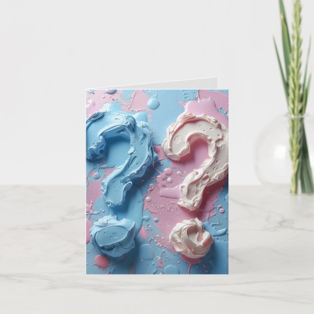 Gefalteter geschlechtsspezifischer Text im Party Einladung (Vorderseite)