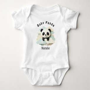 Gefaltetes Baby-Panda   Süße Origami  Baby Strampler