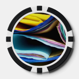gefaltetes farbiges Papier mf Pokerchips