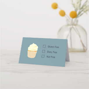 gefaltetes, glutenfreies Tischschild Platzkarte
