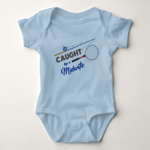 "Gefangen durch eine Hebamme" Fischen-Bodysuit Baby Strampler