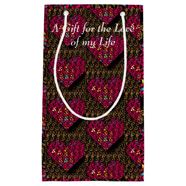 Gefangen Herz in Ketten Romantisch Kleine Geschenktüte (Vorderseite)