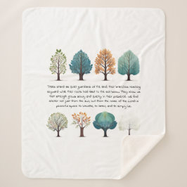 Gefangen in der ruhigen Weisheit des Waldes Sherpadecke